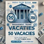 India Exim Bank Management Trainee Recruitment 2024